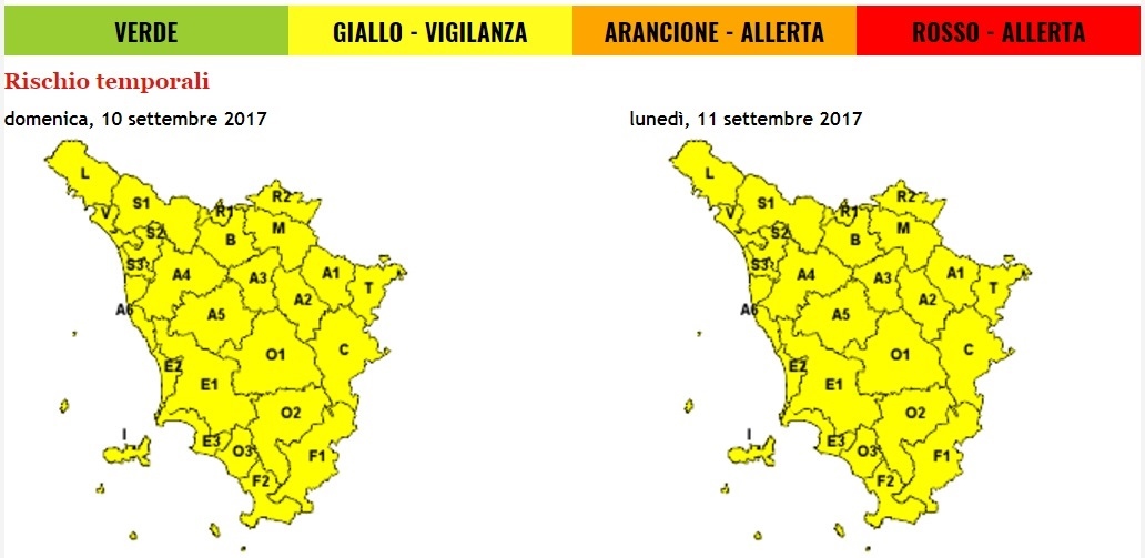 allerta meteo 10-11 09 2017